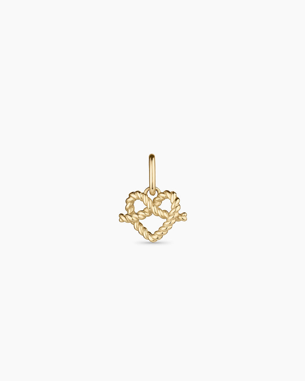 14K Gold Love Knot Charm || option::14K Solid Gold