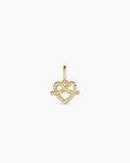 14K Gold Love Knot Charm || option::14K Solid Gold