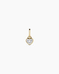 Lab Grown Diamond Heart Charm || option::14K Solid Gold