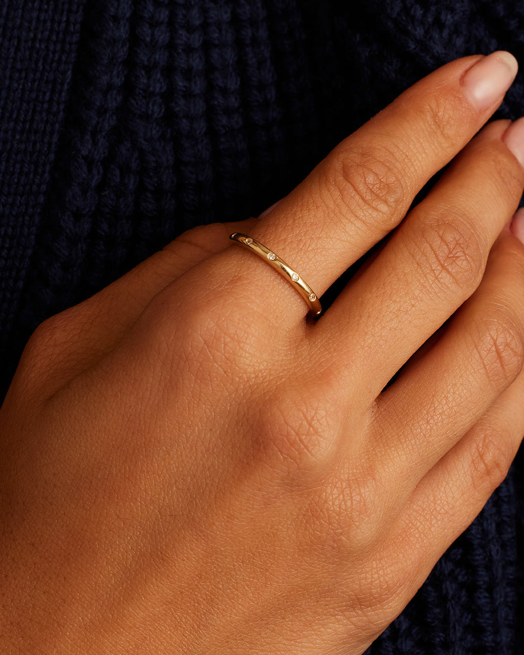 Diamond Lou Helium Ring || option::14K Solid Gold