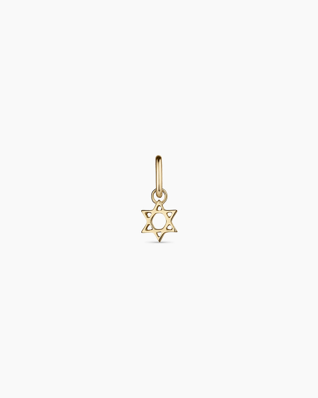 14K Gold Star of David Charm || option::14K Solid Gold