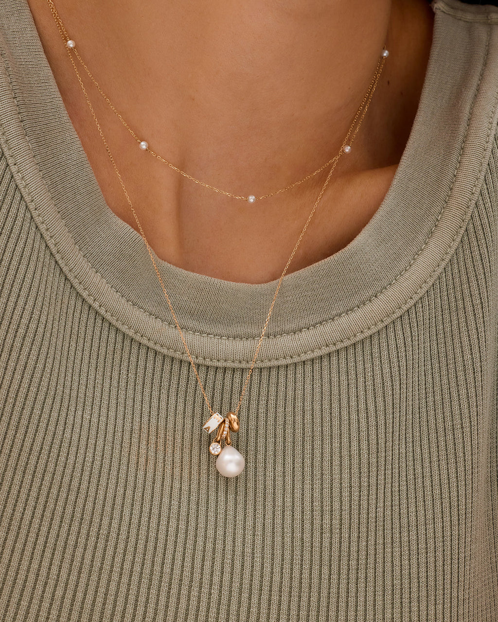 14K Gold Mama Halo Charm || option::14K Solid Gold