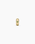 14K Gold Birthstone Halo Charm || option::14K Solid Gold, Peridot - August