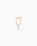 Floating Diamond Huggie || option::18K Solid Gold