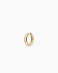 14K Gold Lou Helium Huggie || option::14K Solid Gold, 11mm